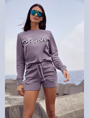 Shorts short avec logo imprimé et broderie - Bench. - Mauve