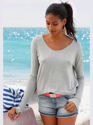 T-shirt manches longues manches longues sportives - Bench. - Gris Chiné