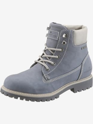 Bottines à lacets chaussures à lacets au style tendance - TOM TAILOR - Bleu-crème