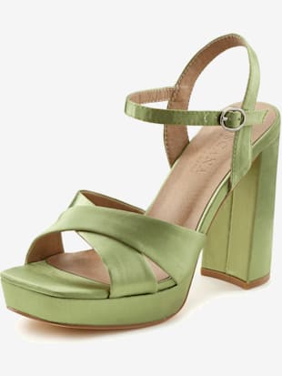 sandales à brides talon bottier confortable - lascana - vert