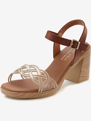 Sandales talon bottier confortable - LASCANA - Coloris Chamois