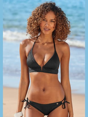 bikini triangle qualité structurée élégante au look animal - jette - noir