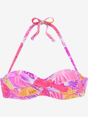 Haut de bikini bandeau à armatures effet de couleur différent pour chaque pièce - Sunseeker - Violet