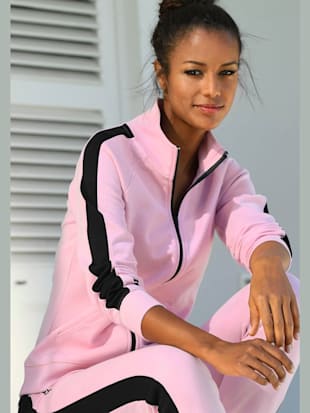 Veste sweat veste d'intérieur sportive à glissière - Bench. - Rose-noir