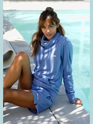 Sweatshirt d'intérieur avec col à revers - Bench. - Jeans Chiné