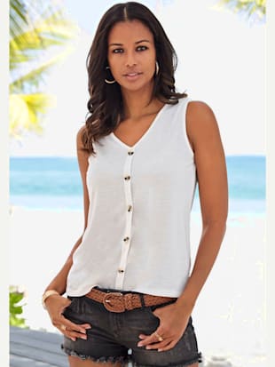 Lot de 2 débardeurs lascana - LASCANA - Crème, Noir