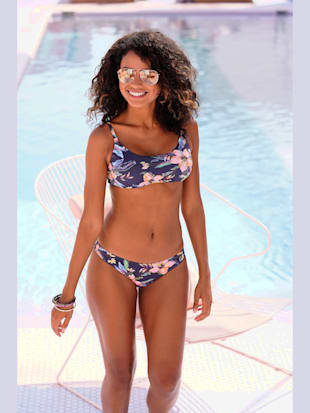Bas de maillot de bain design floral - LASCANA - Anthracite Imprimé