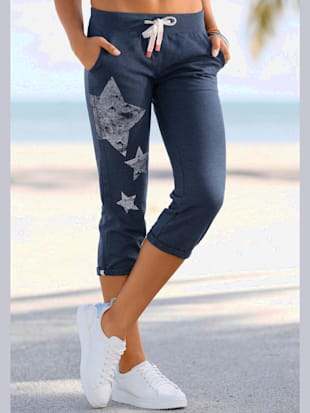 pantalon molletonné aspect usé légèrement délavé - venice beach - marine