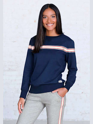 Sweatshirt à rayures - H.I.S - Marine