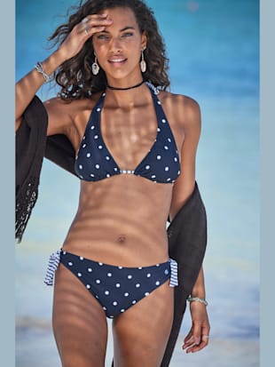 Haut de bikini triangle motif à pois tendance - s.Oliver - Marine-blanc