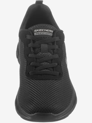 Baskets chaussures à lacets tendance avec bord de tige rembourré - Skechers - Noir