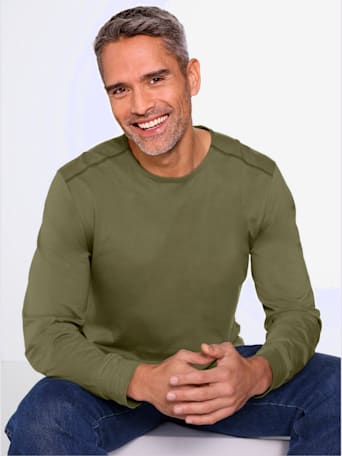 T-shirt à encolure ronde épaulettes devant