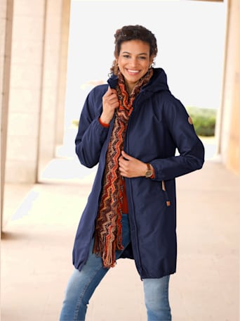 Manteau court microfibre douce - Collection L - marine