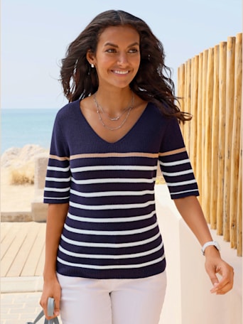 Pull à manches courtes toucher doux