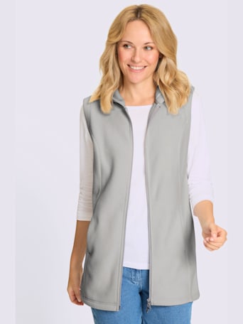 Gilet polaire coupe longue affinante