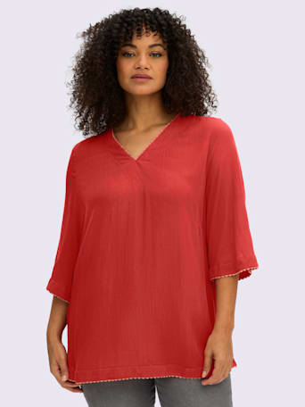 Tunique viscose - Sheego - fraise-corail