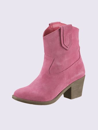 Bottines cuir velours de vache.