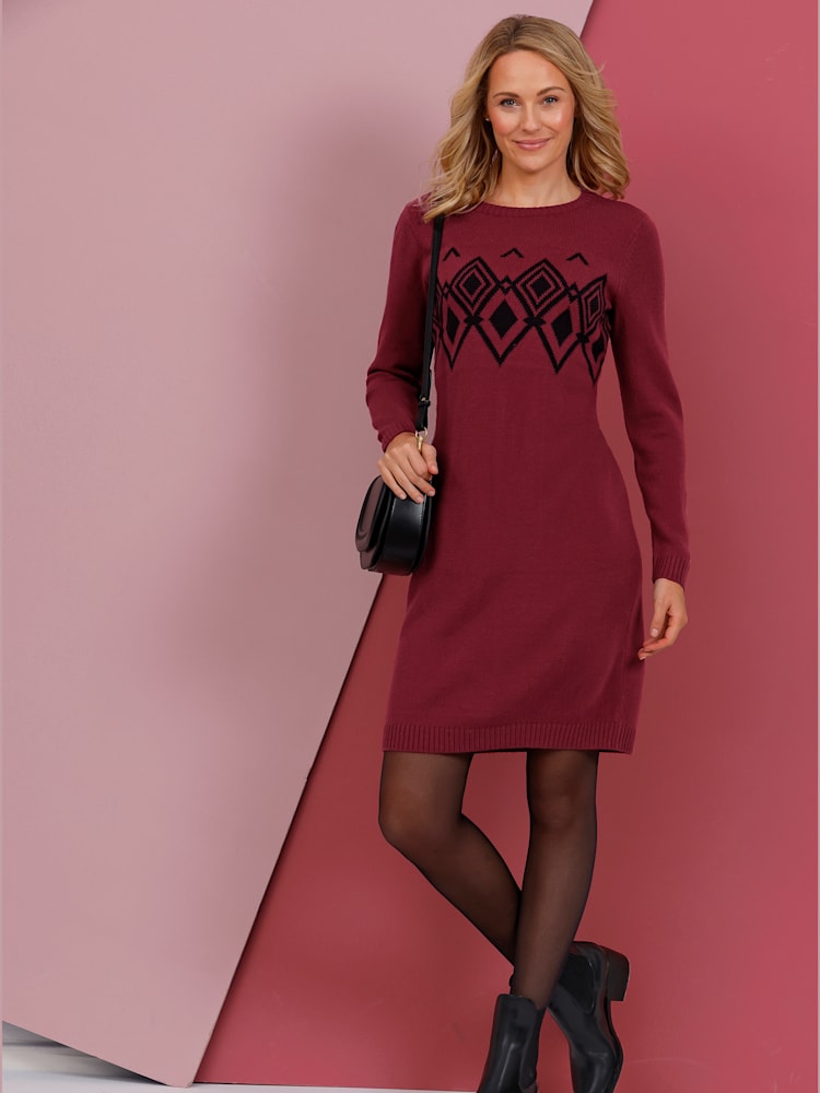 Robe en tricot finitions côtelées