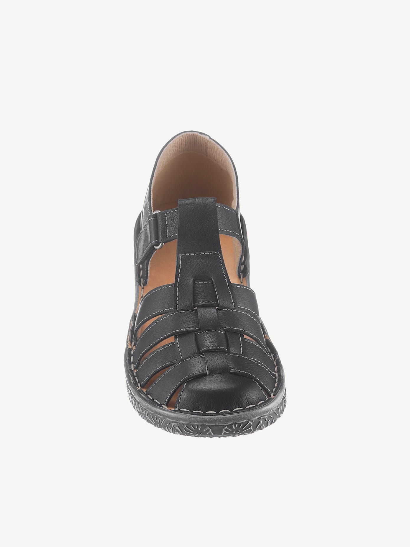 Chaussures à bandes auto-agrippantes largeur g* , noir, taille 37 - MODA VILONA - Mode Femme et Homme
