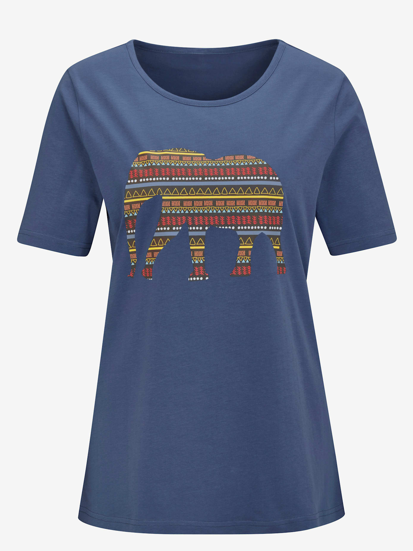 T-shirt différents motifs , bleu jean, taille 48 - MODA VILONA - Mode Femme et Homme