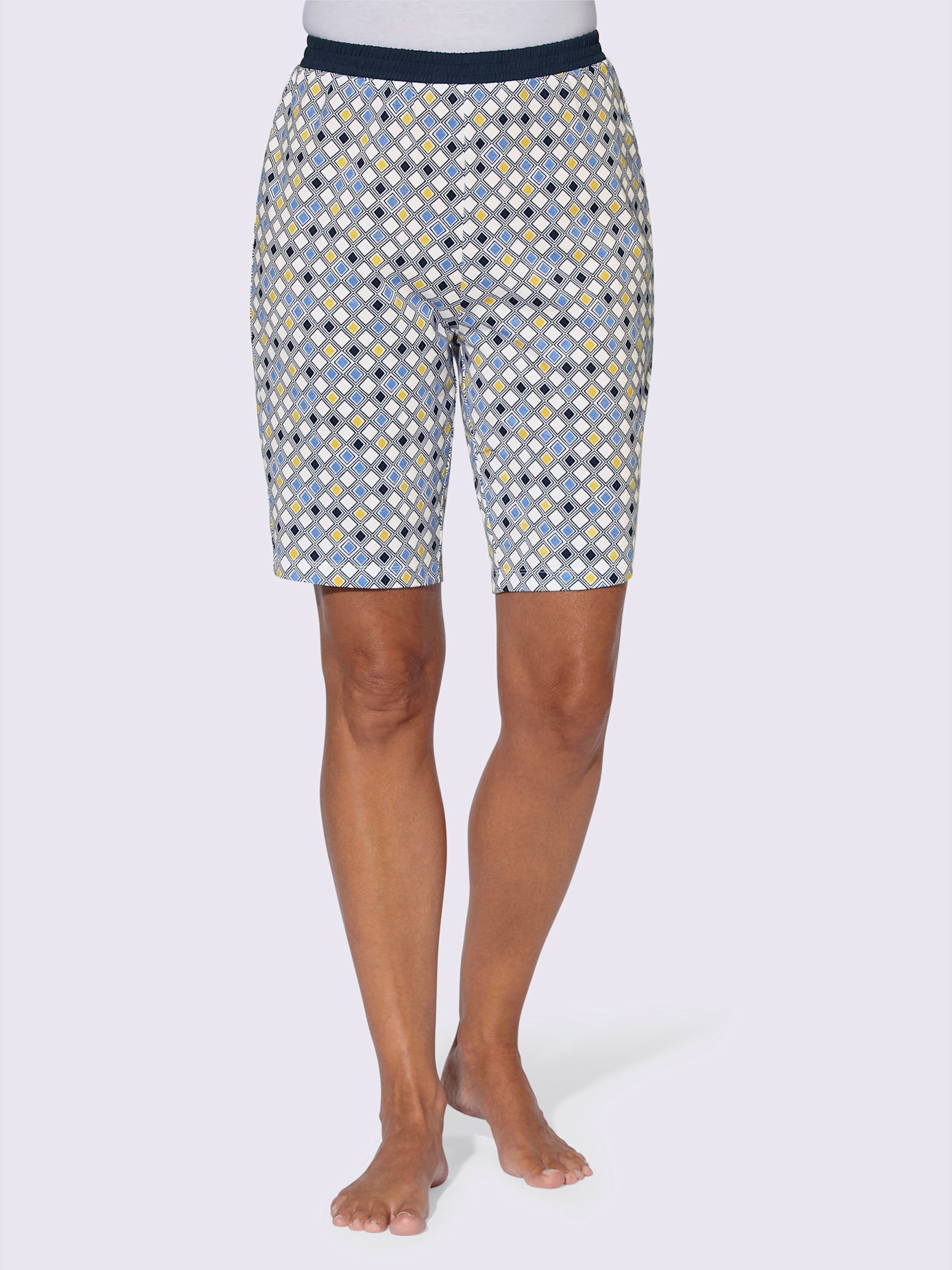 Pyjama-pantalon jersey fin , bleu ciel imprimé, taille 58/60 - MODA VILONA - Mode Femme et Homme