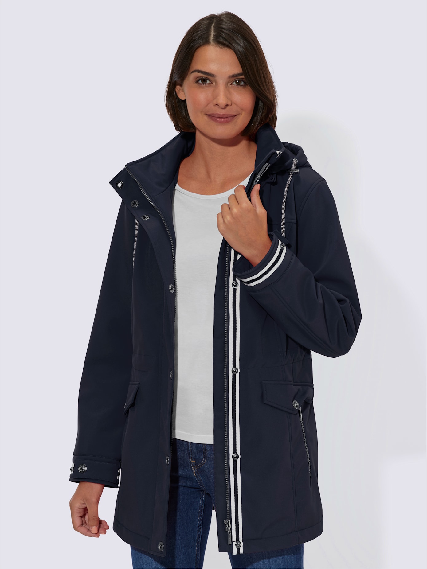 Veste softshell qualité softshell , marine, taille 20 - MODA VILONA - Mode Femme et Homme