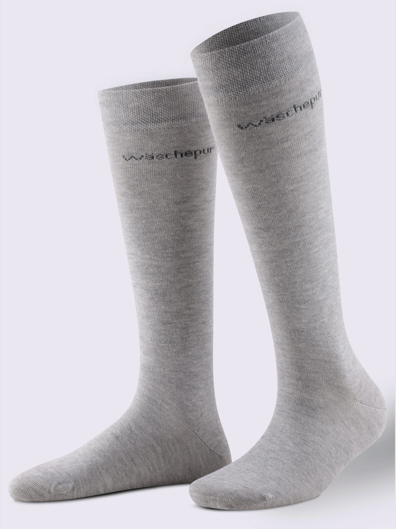 Mi-bas qualité coton , gris clair, taille 1 - MODA VILONA - Mode Femme et Homme