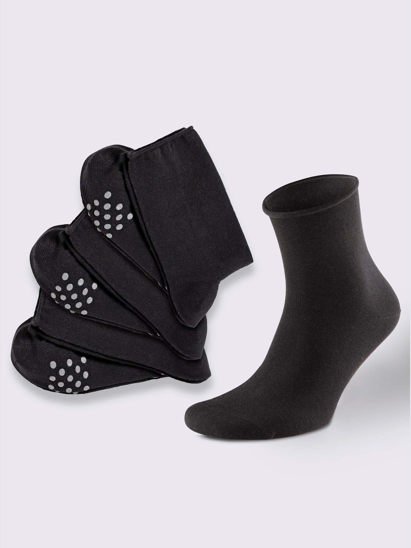 Socquettes qualité coton , noir, taille 2 - MODA VILONA - Mode Femme et Homme