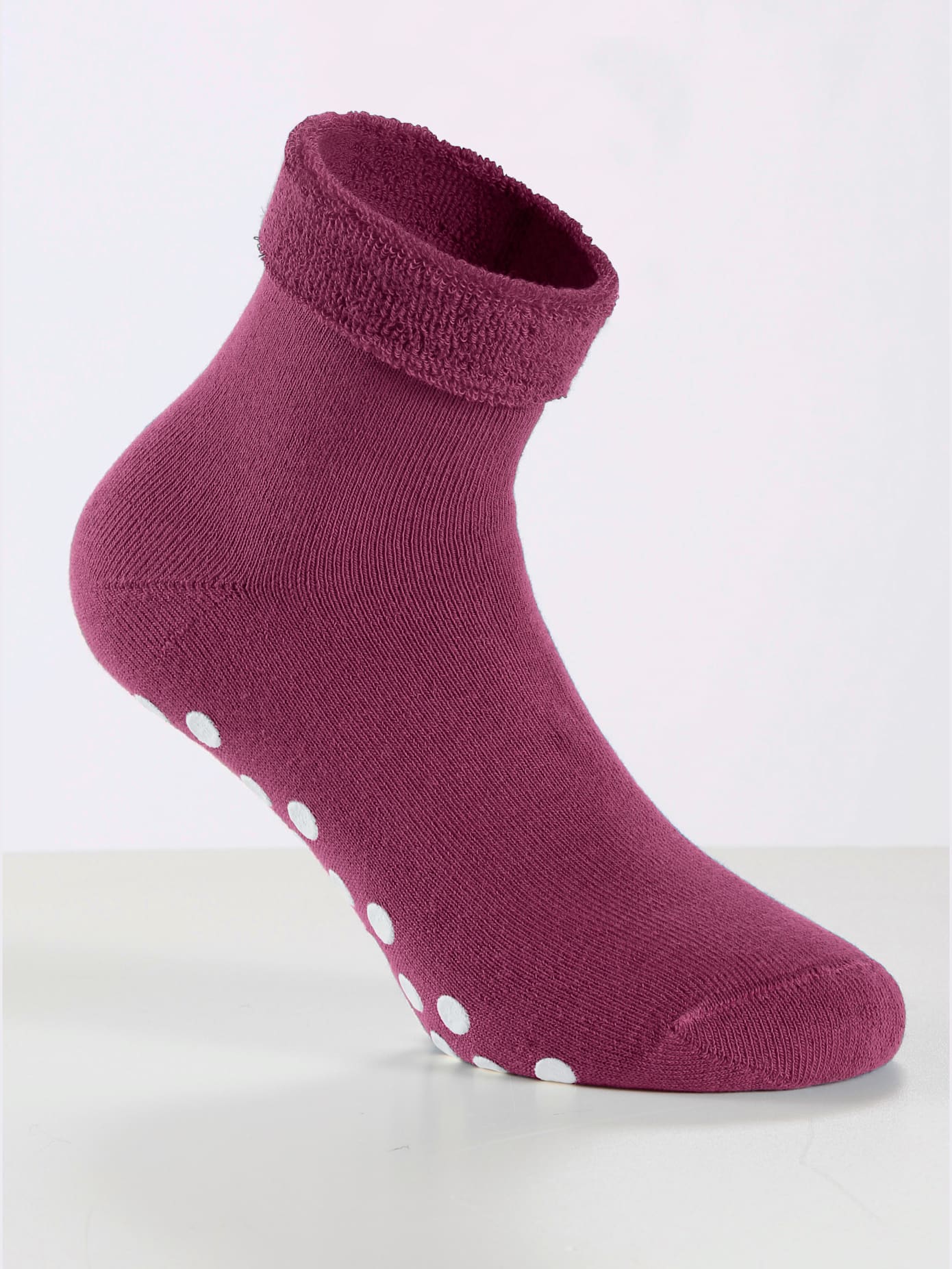 Socquettes pour dames qualité coton , mûre, taille 1/35 - MODA VILONA - Mode Femme et Homme