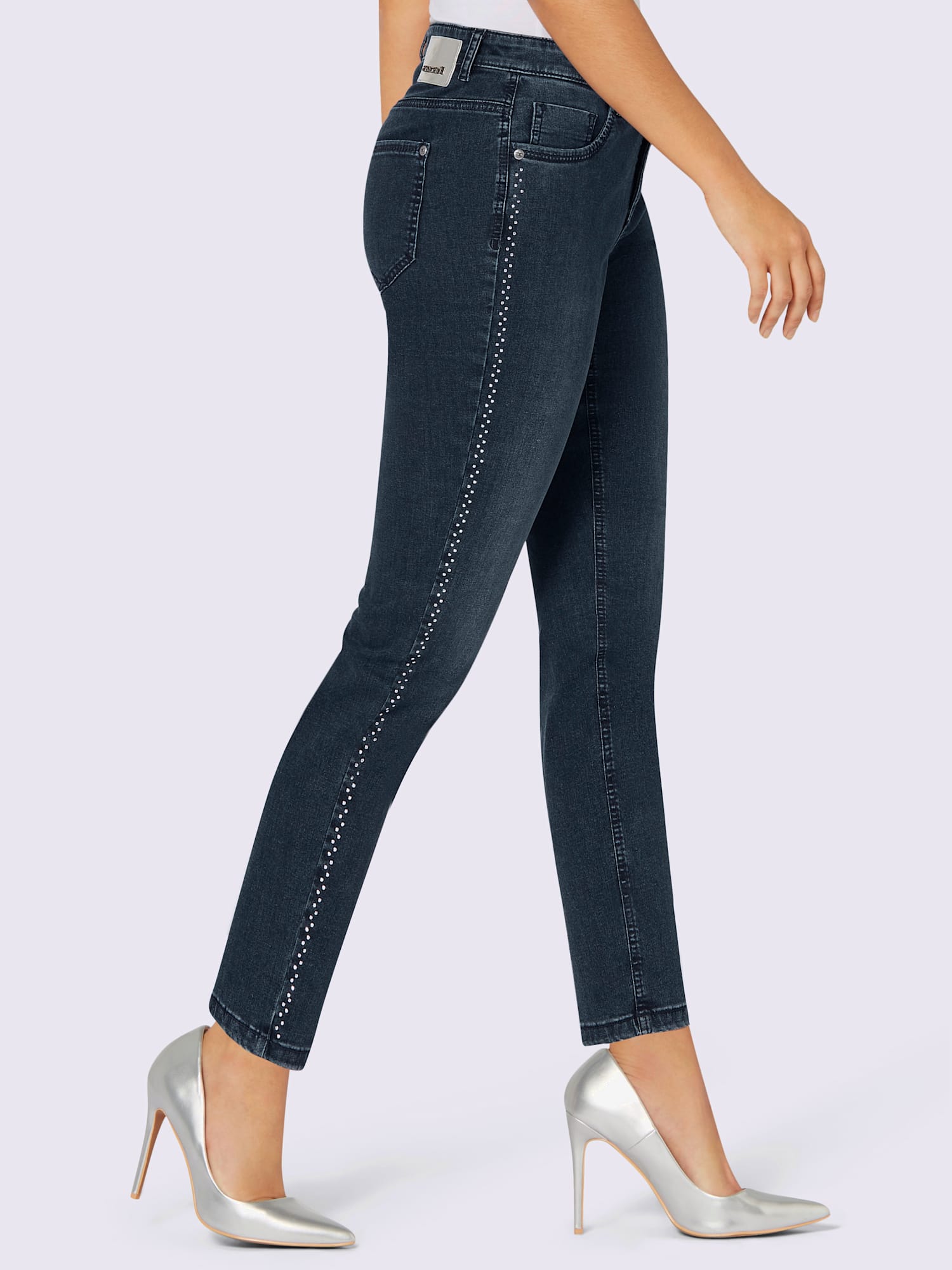 Jean 5 poches coupe 5 poches, couleur bleu, taille 44, marque Creation L - helline