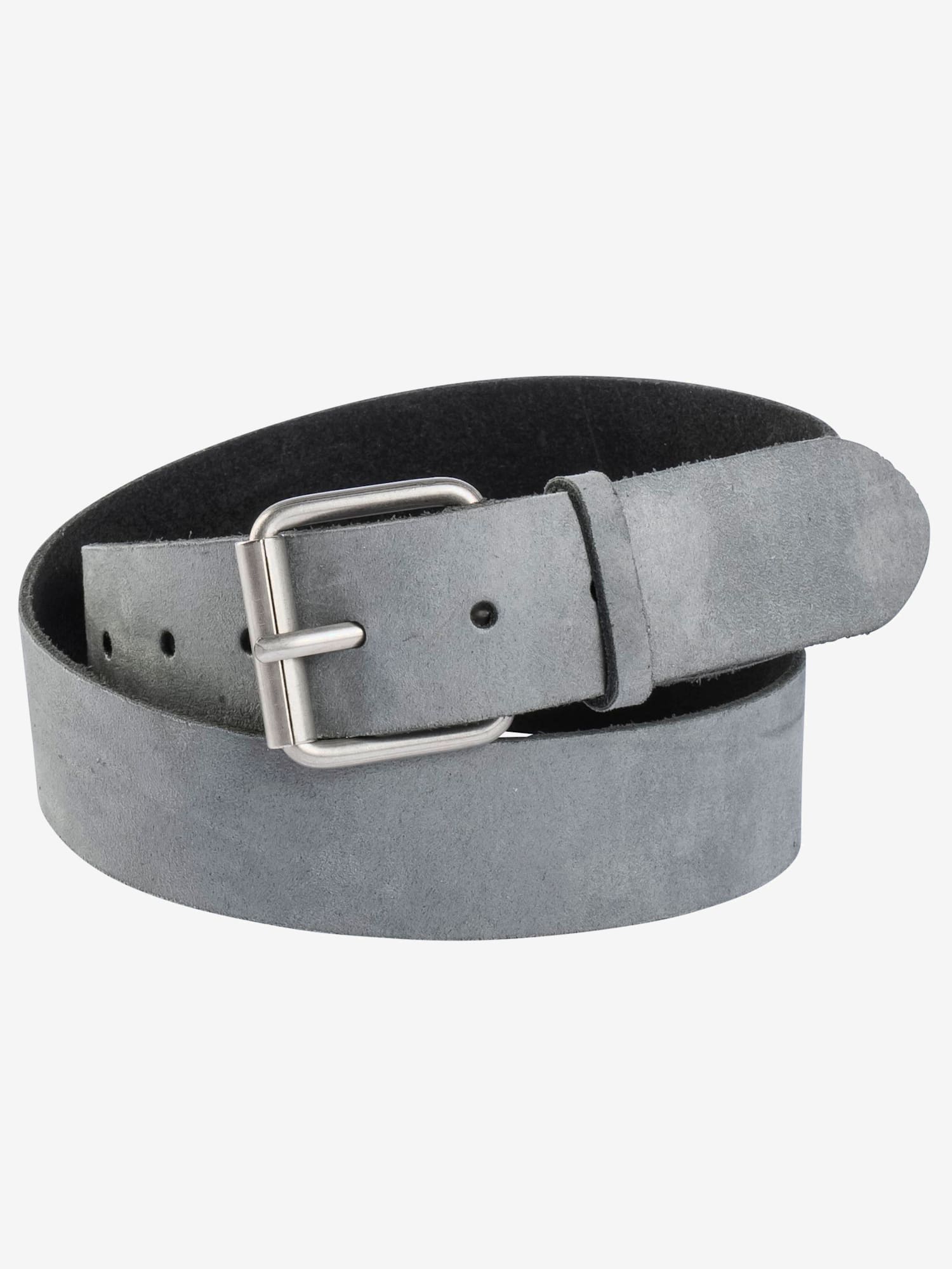 Ceinture en cuir, couleur : gris moyen uni, taille 135, marque Sheego, 100% cuir - helline