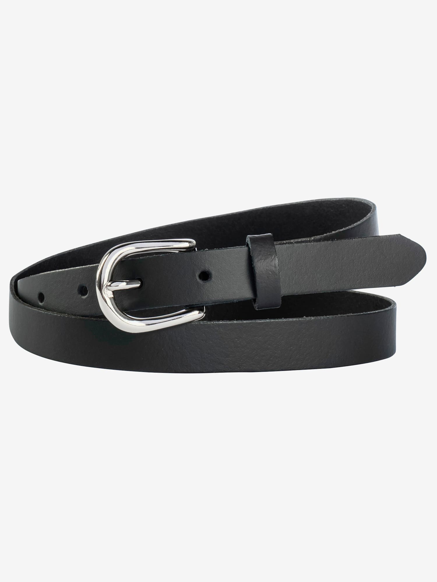 Ceinture en cuir, couleur : gris foncé uni, taille 135, marque Sheego, 100% cuir - helline