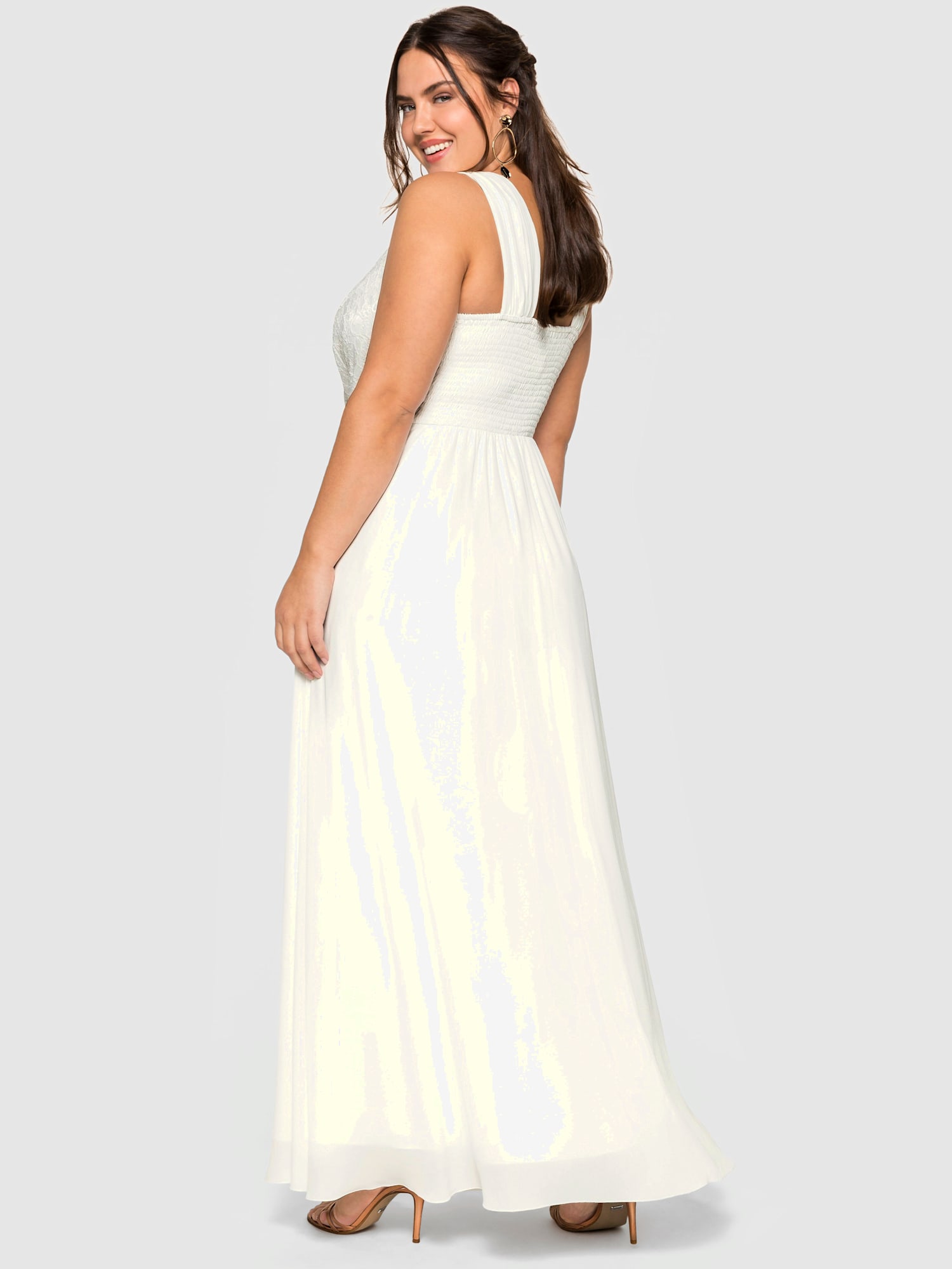 Robe de mariée, couleur couleur ivoire, taille 50, marque Sheego - helline