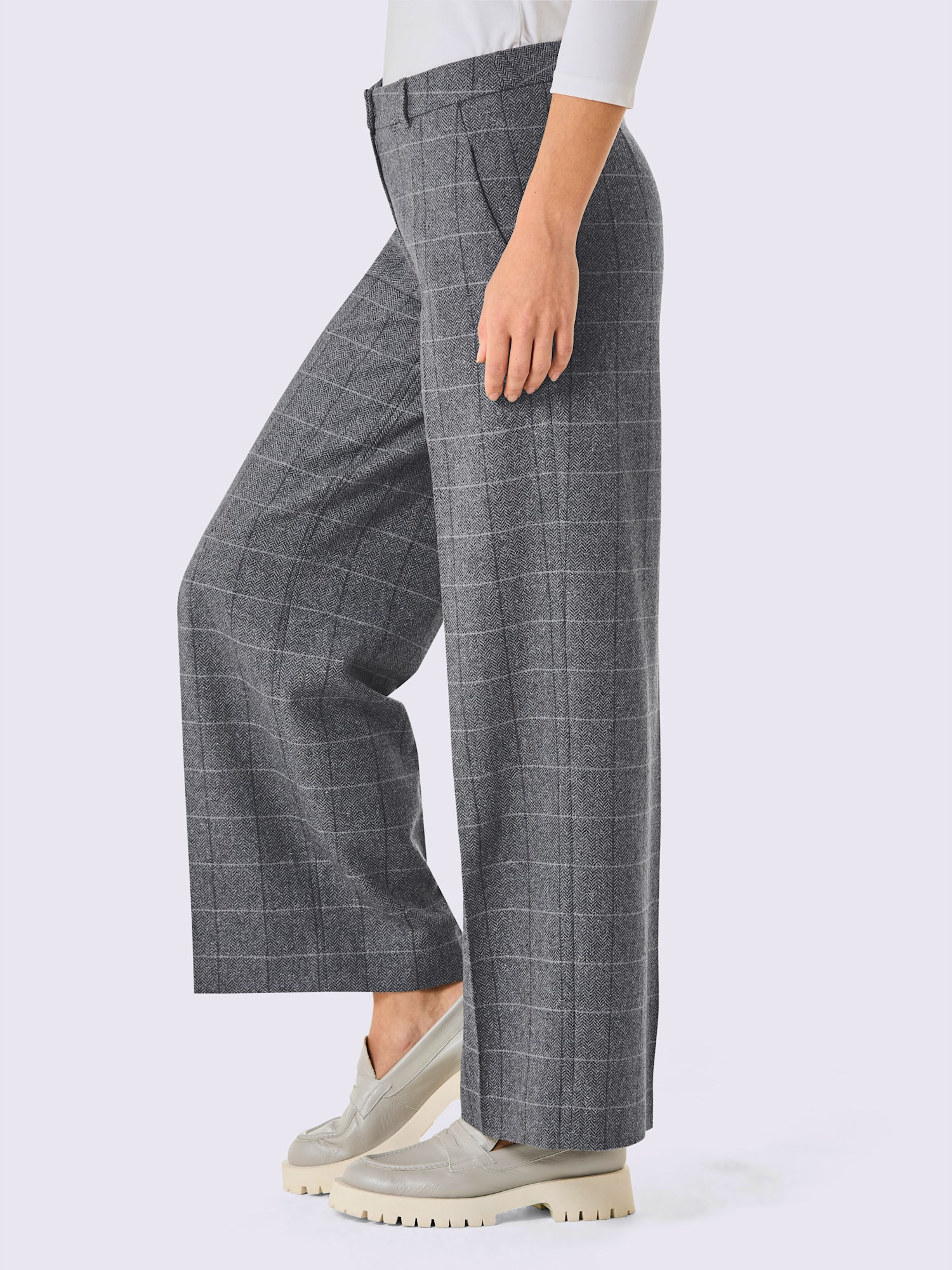 Pantalon en laine, couleur gris, taille 44, marque CREATION L PREMIUM - Witt