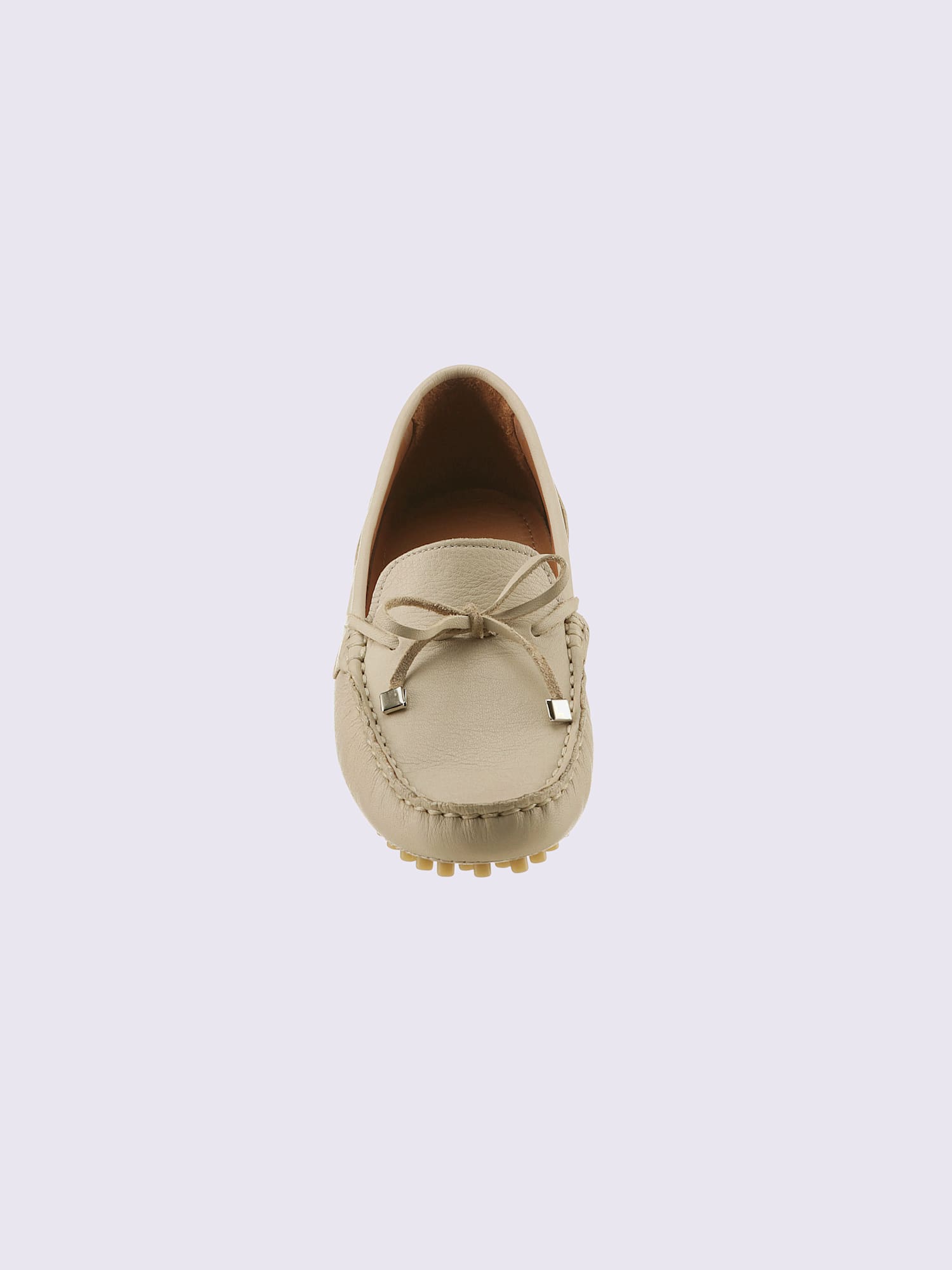 Mocassins cuir nappa de vache, marron clair uni, taille 38 - helline