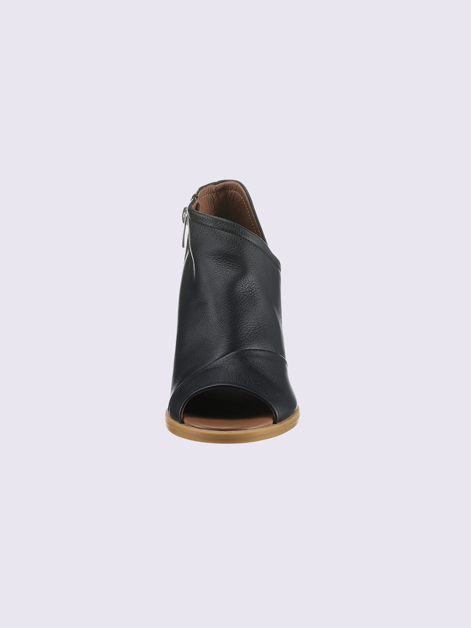 Sandales cuir nappa de vache, couleur noir, taille 37 - helline