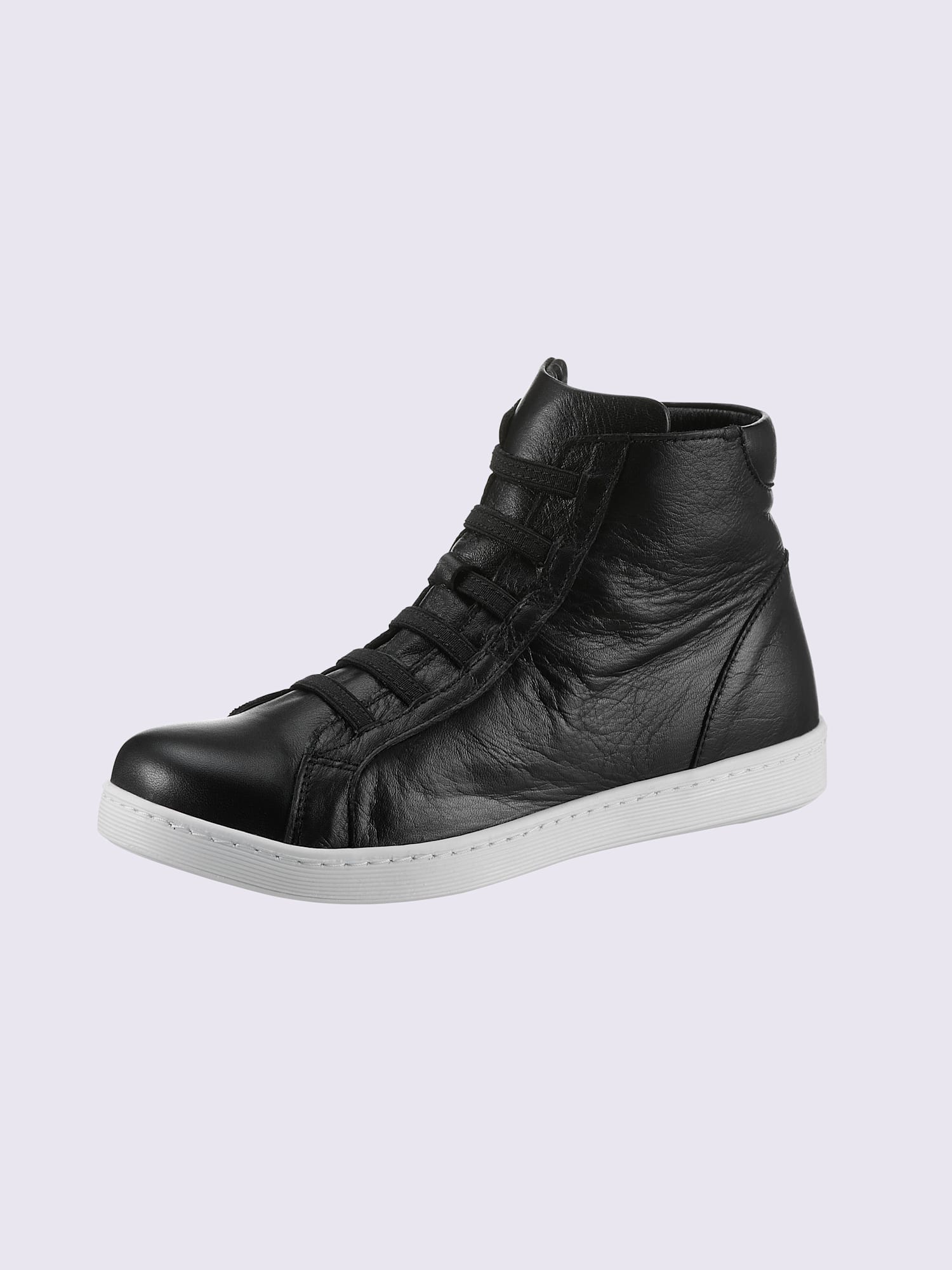 Bottine courte cuir nappa de vache, couleur noir, taille 37 - helline