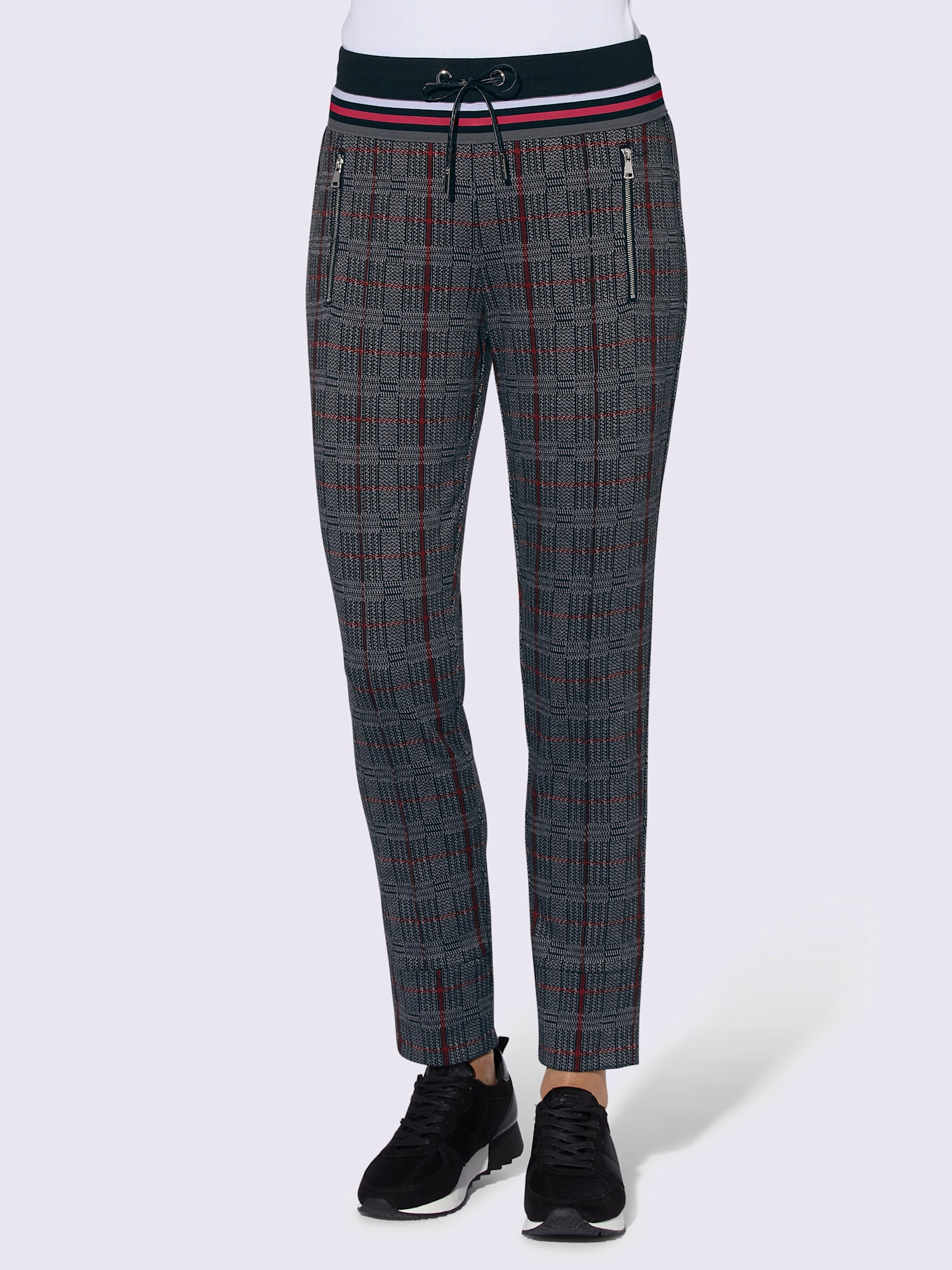 Pantalon en jersey aussi confortable qu'un pantalon de jogging, couleur gris, taille 42 - helline