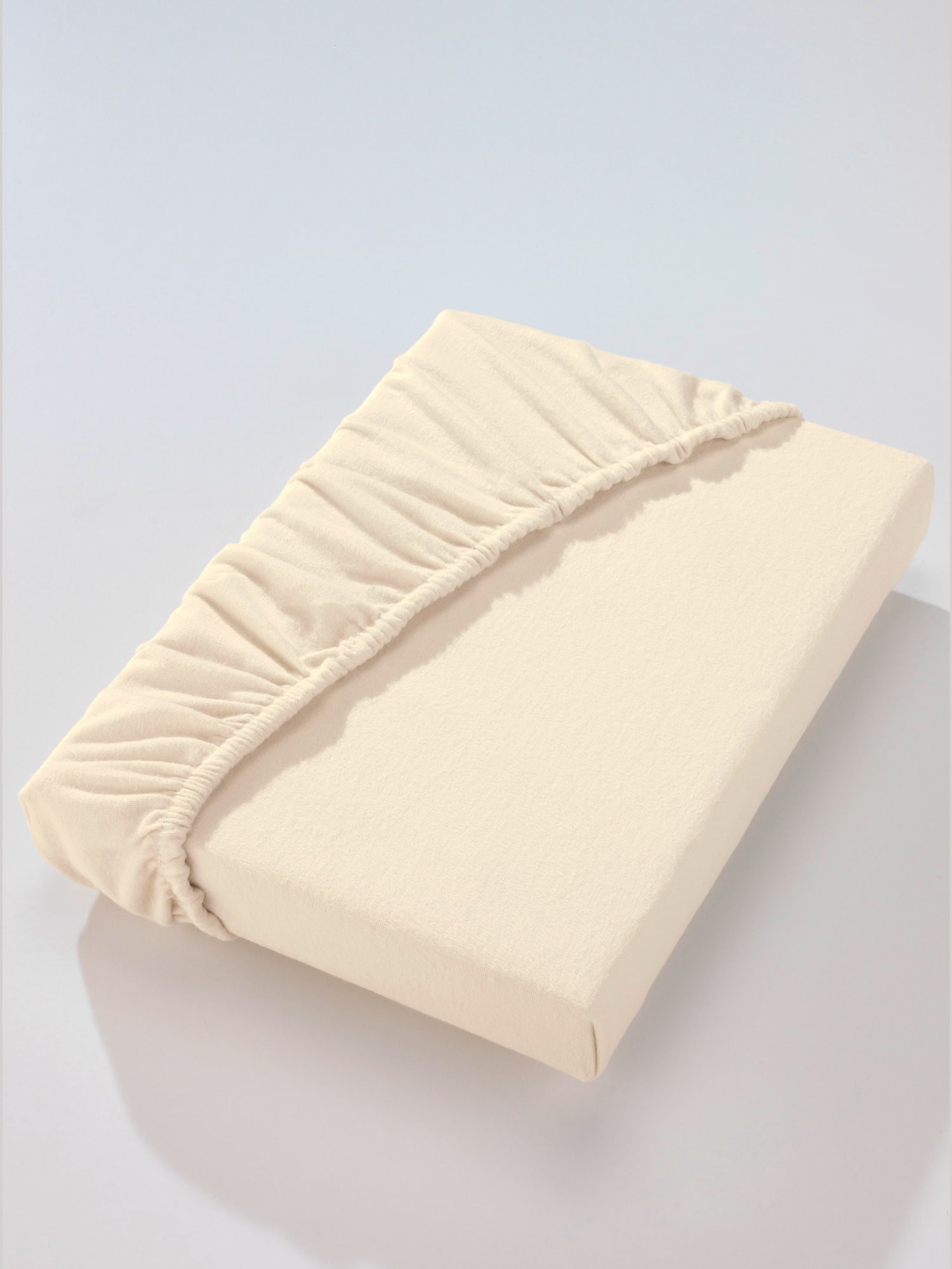 Drap-housse moelleux et chaud, couleur couleur ivoire, taille 2 pièces 100x200 cm, marque Dormisette - helline