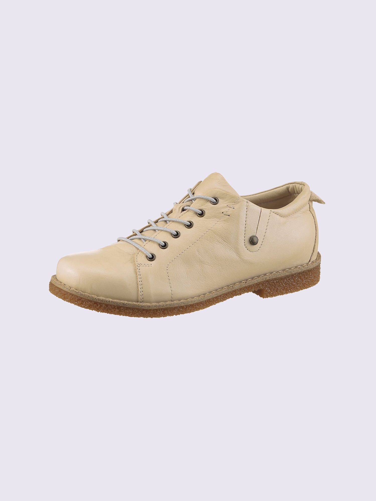 Chaussures à lacets cuir nappa de vache, couleur couleur ivoire, taille 42 - helline