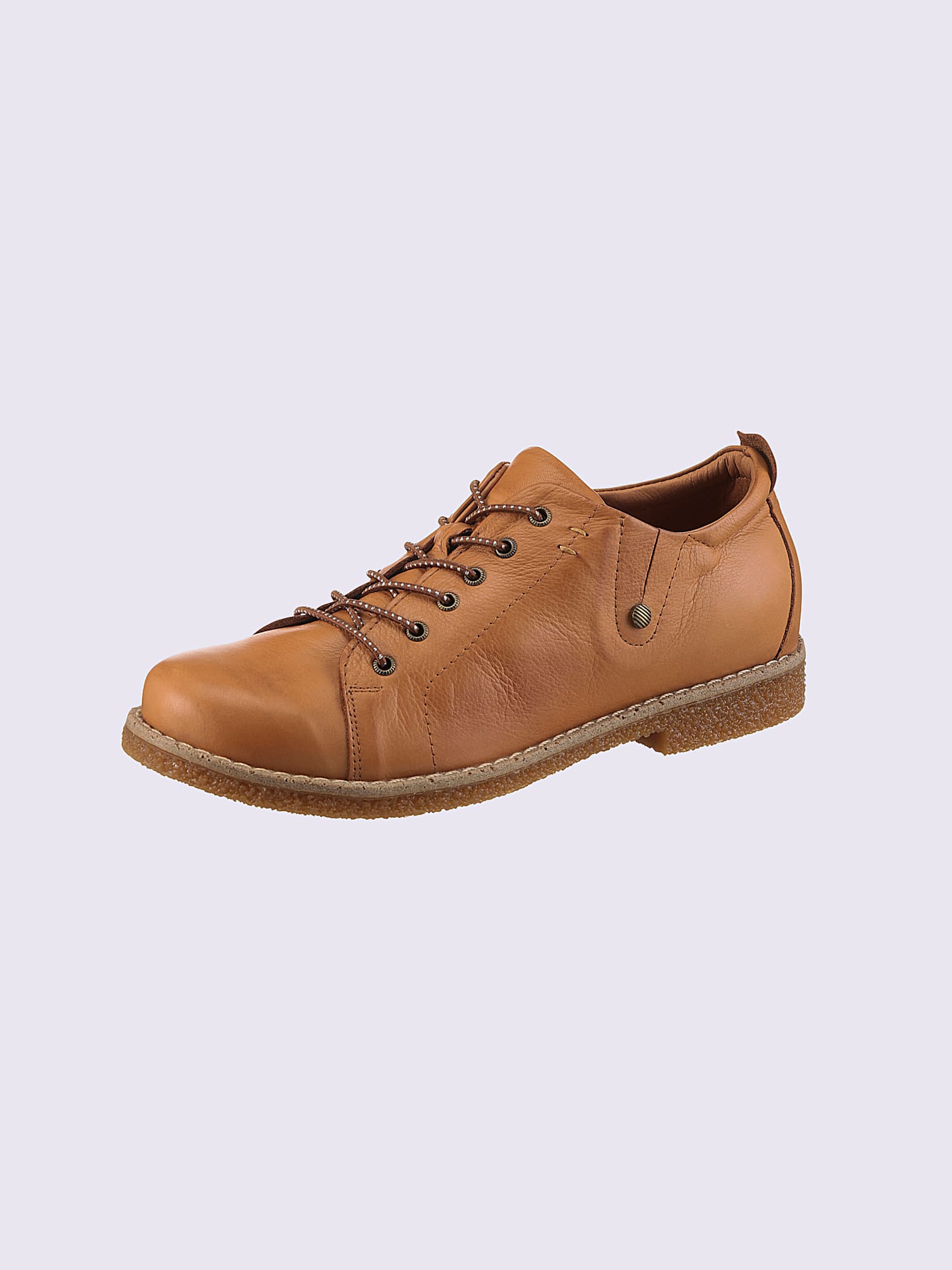 Chaussures à lacets cuir nappa de vache, couleur marron, taille 40 - helline