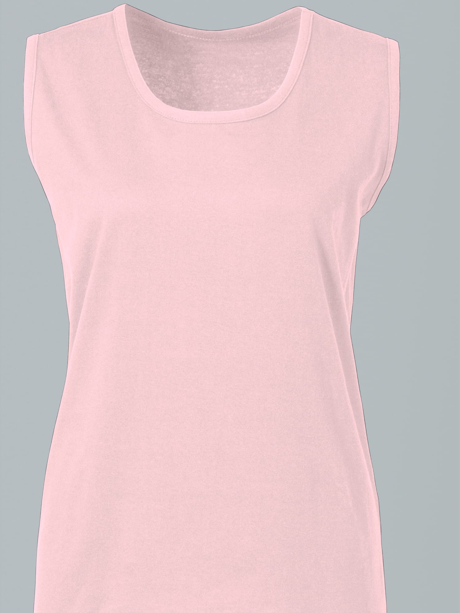 Débardeur bretelles larges avec encolure ronde, couleur rose, taille 46 - helline