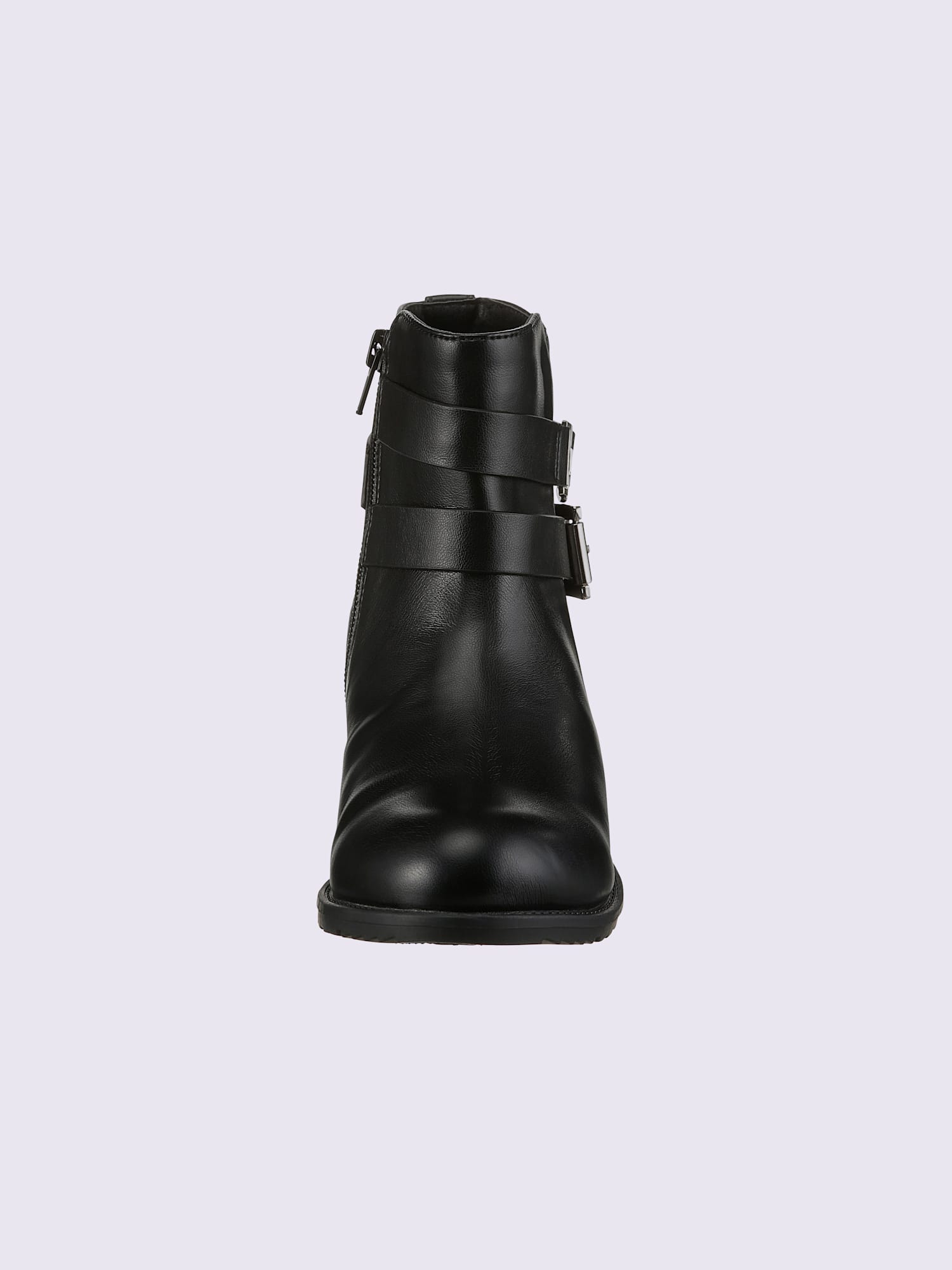 Bottines matière synthétique, couleur noir, taille 36 - helline