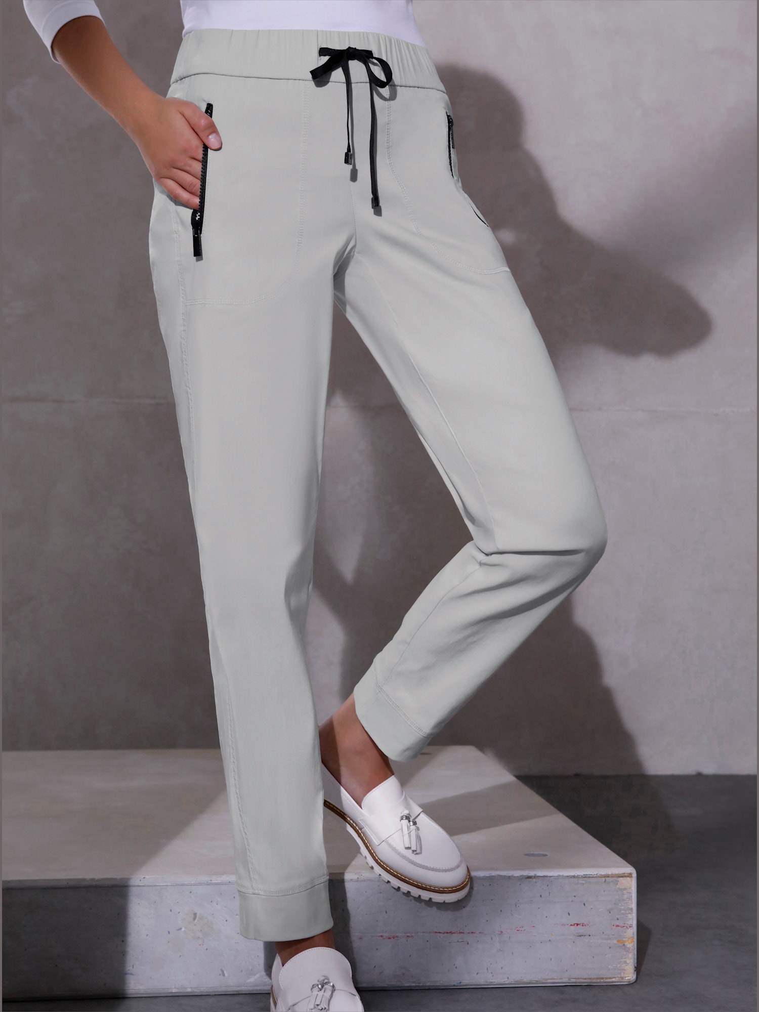 Pantalon lyocell (tencel), couleur gris, taille 38, marque Stehmann Comfort line - helline