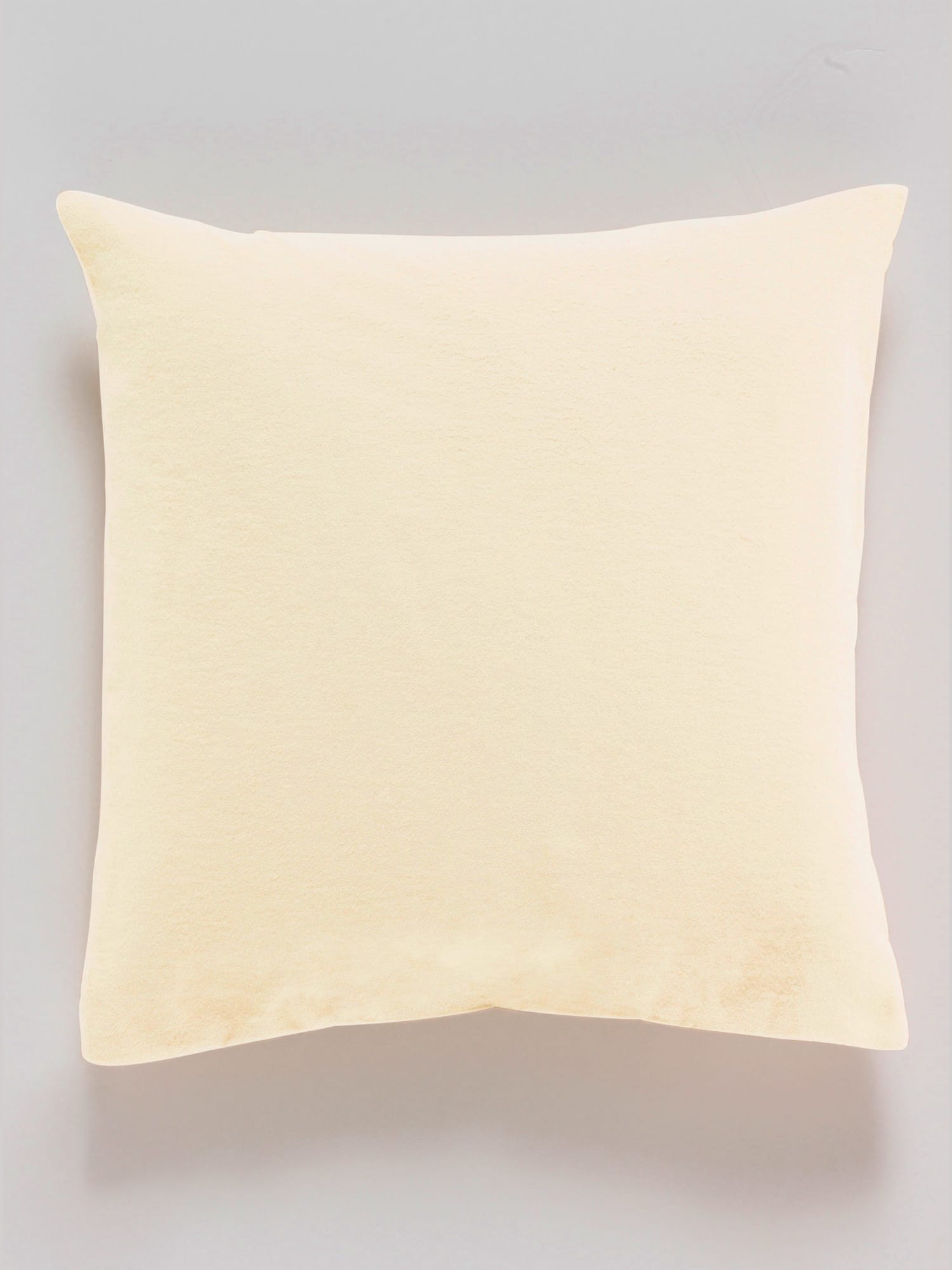 Housses de coussin flanelle très douce, couleur couleur ivoire, taille 40x40 cm,, marque Biberna - helline
