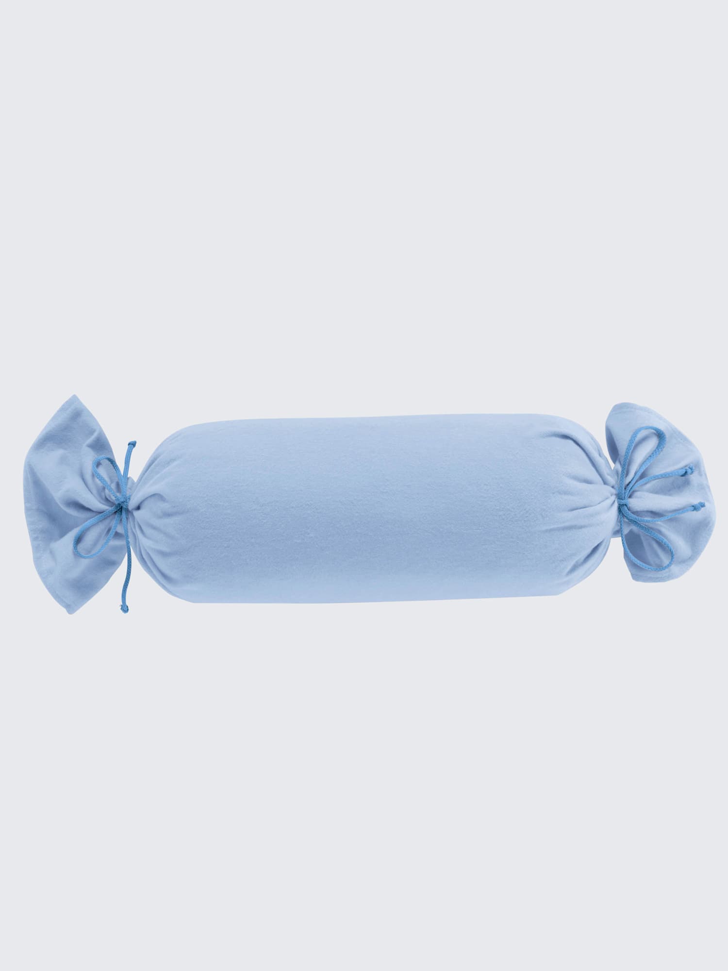 Housses de coussin flanelle très douce, couleur bleu, taille 40x80 cm,, marque Biberna - helline