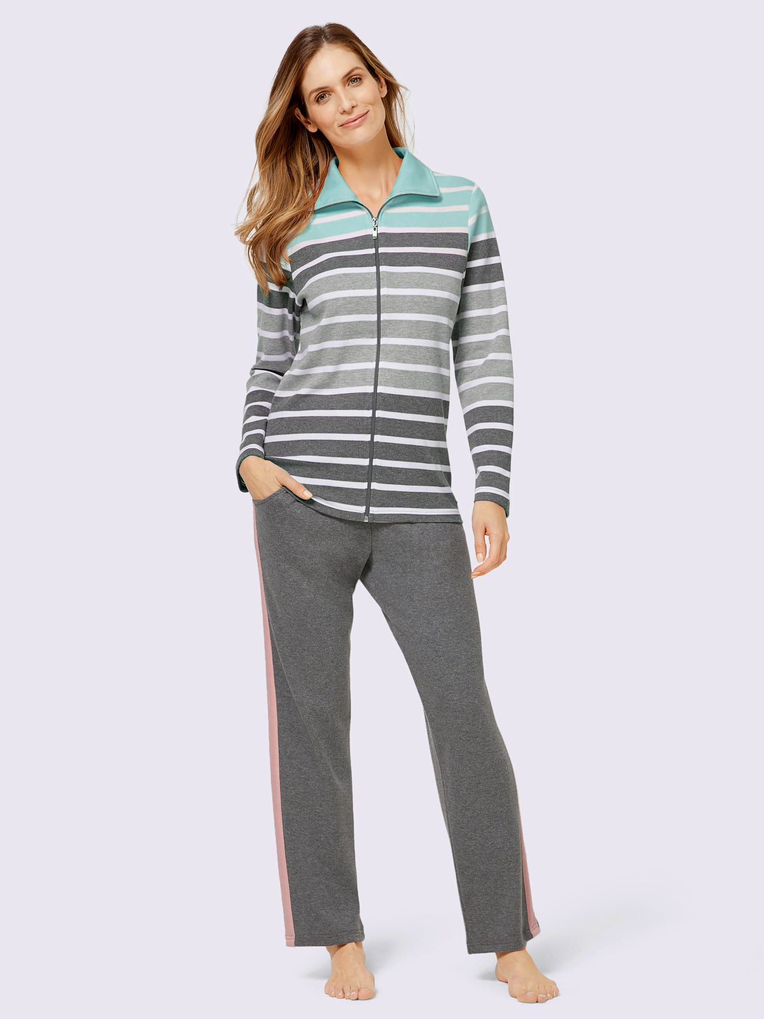 Tenue détente interlock, couleur gris, taille 19/20, marque feel good - helline