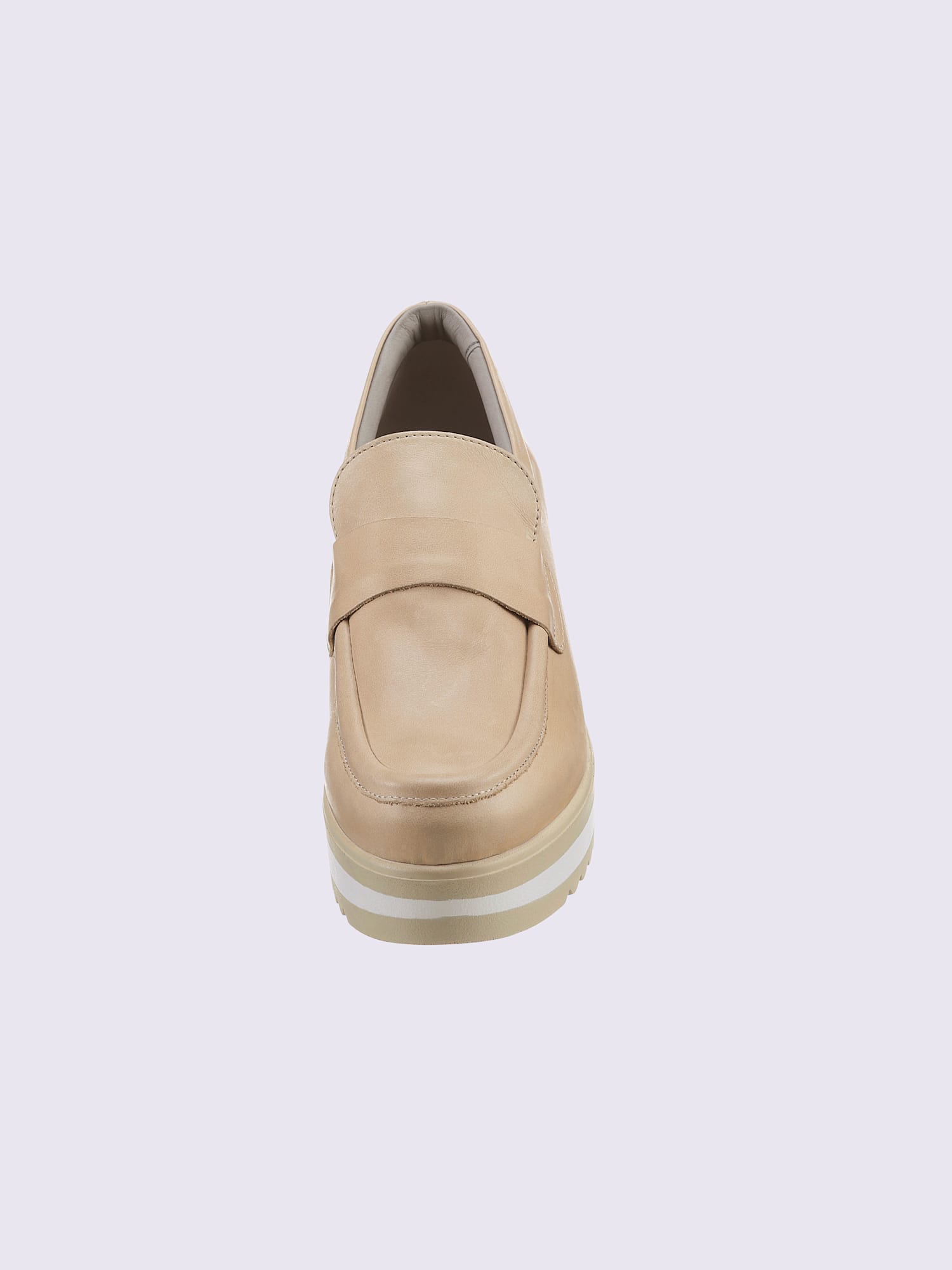 Trotteurs cuir nappa de vache, marron clair uni, taille 41 - helline