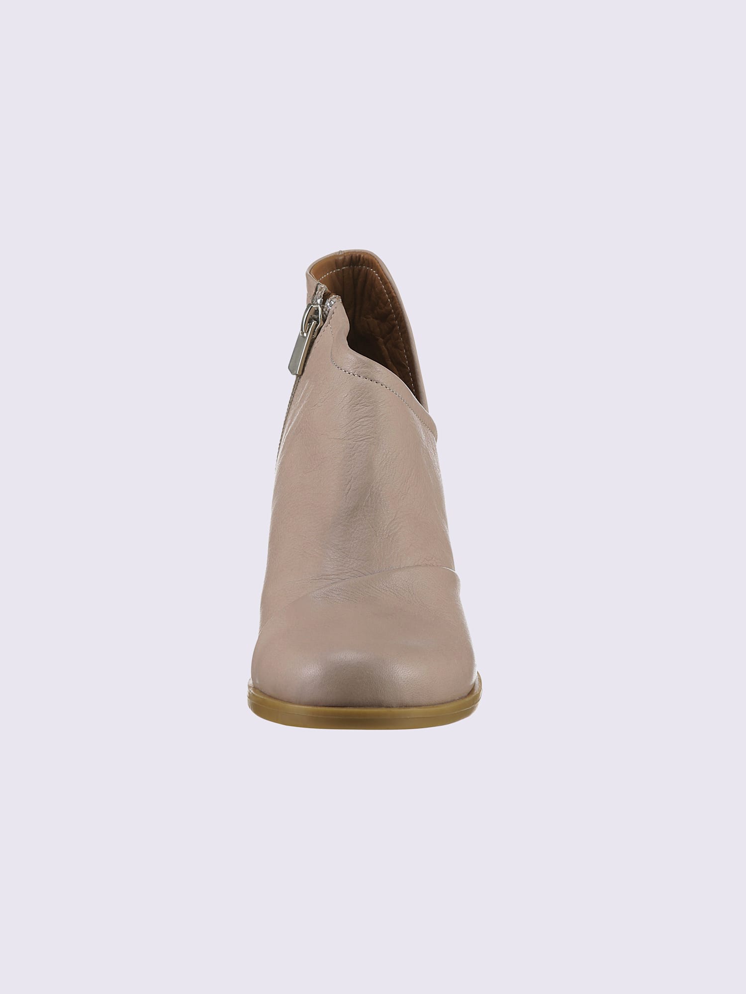 Bottine courte cuir nappa de vache, marron moyen uni, taille 41 - helline