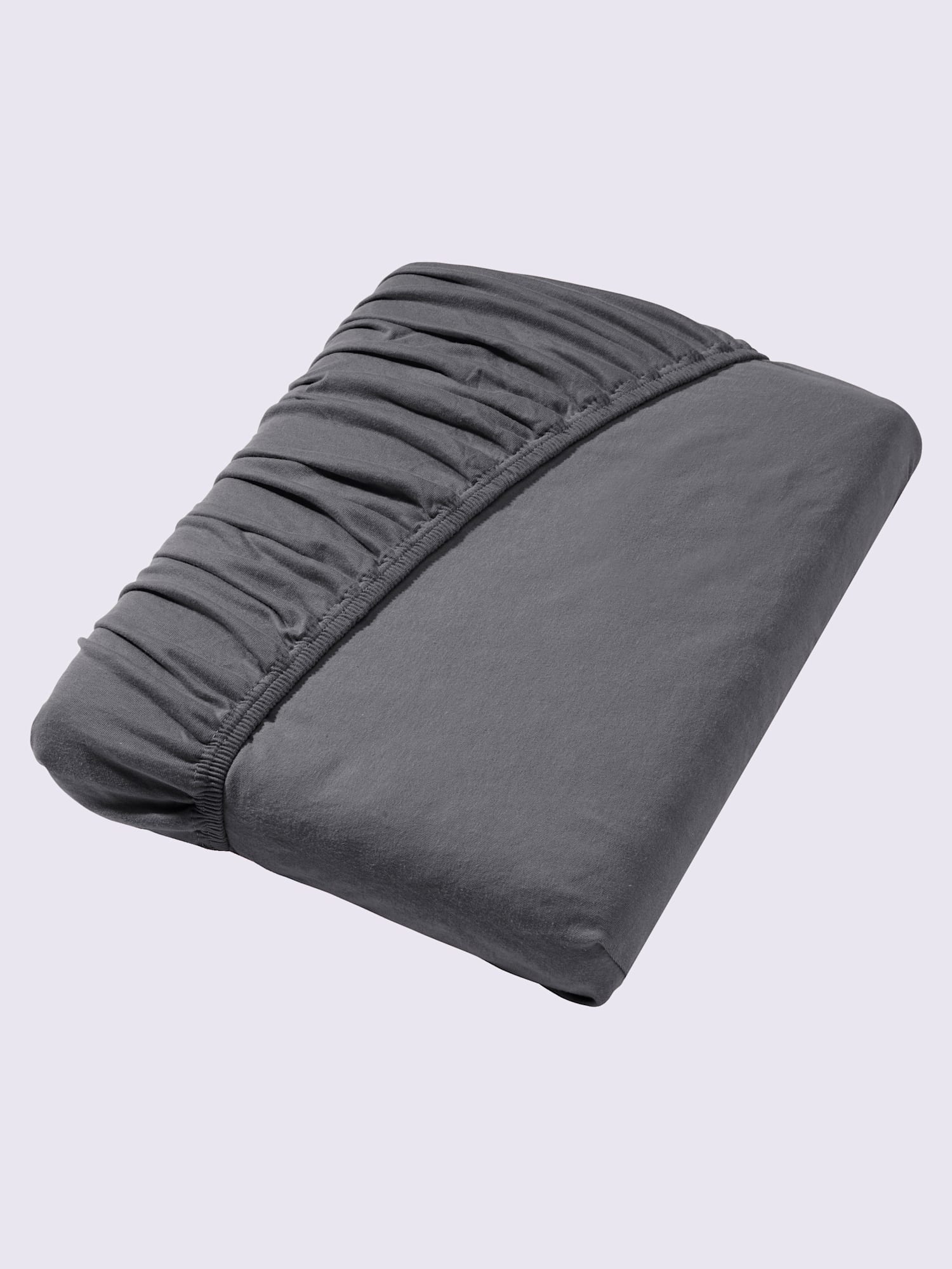 Drap-housse jersey maco à repassage superflu, couleur gris, taille 1 pièce 180x200 - 200x200 cm, marque wäschepur - helline